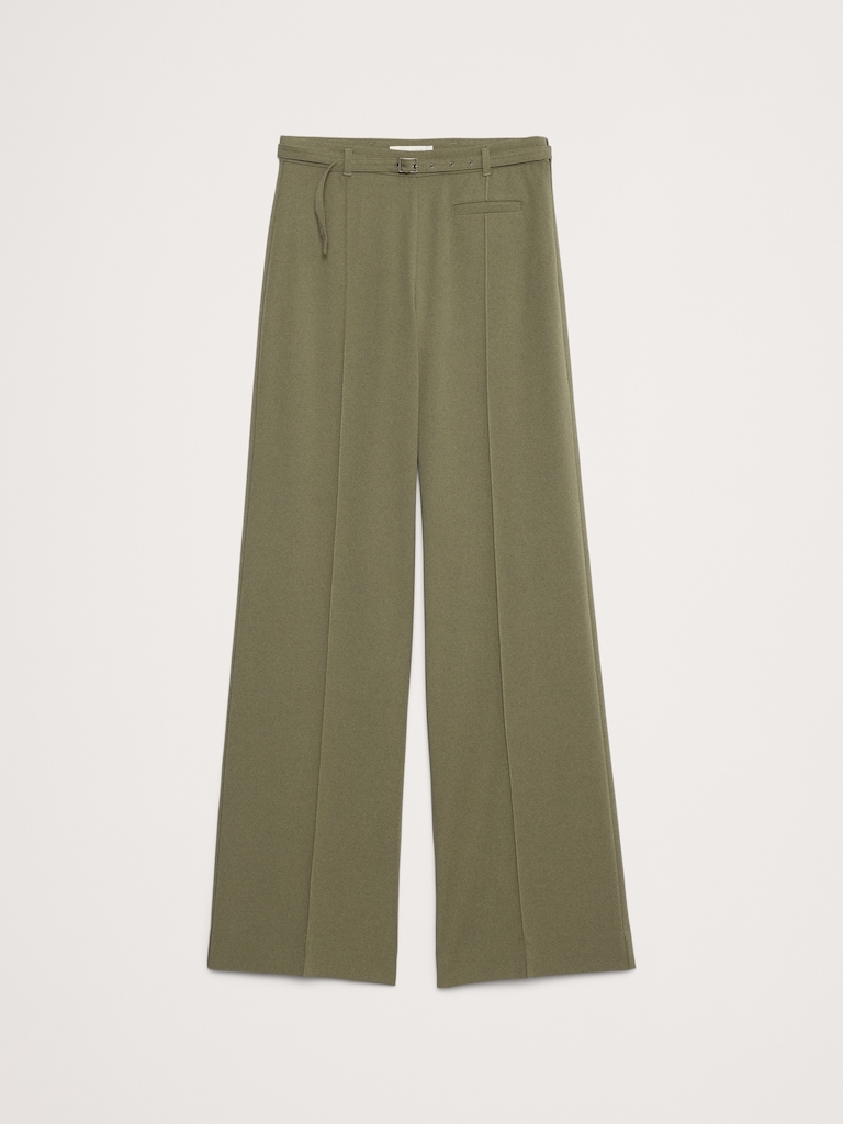 Mid-Rise Wide-Leg City Stretch Pant