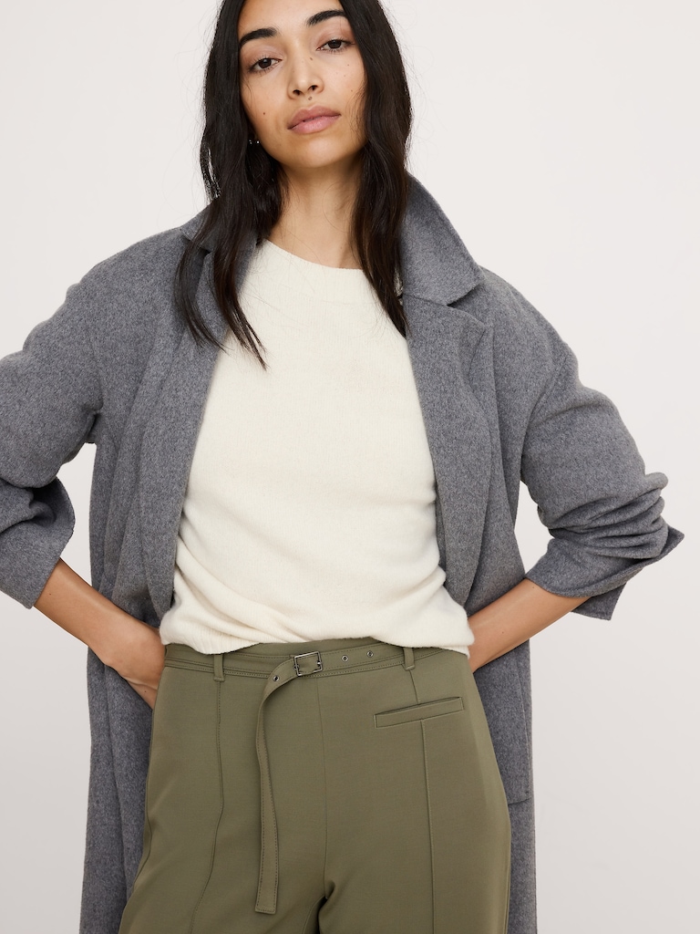 Mid-Rise Wide-Leg City Stretch Pant