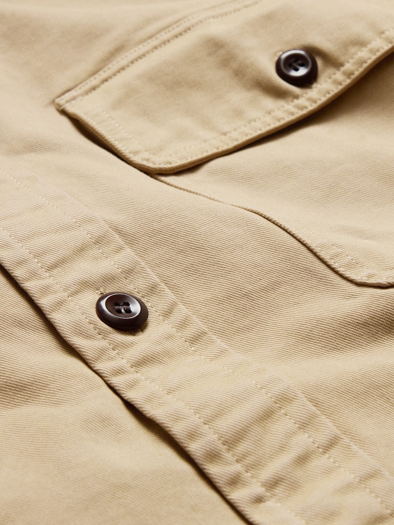 Cotton Twill Shirt Jacket