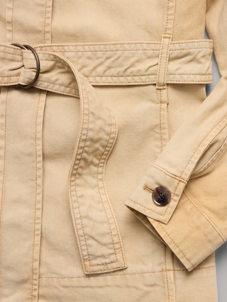 Cotton Canvas Shirt Jacket