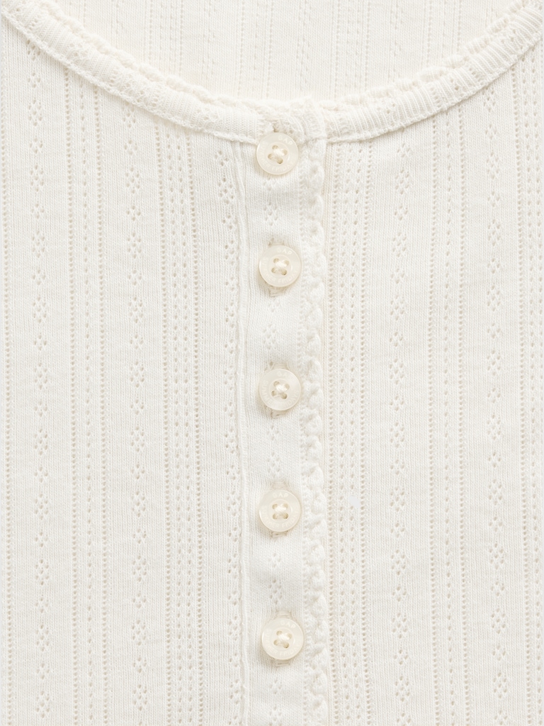 Gap × Summer Fridays Pointelle Henley PJ Top