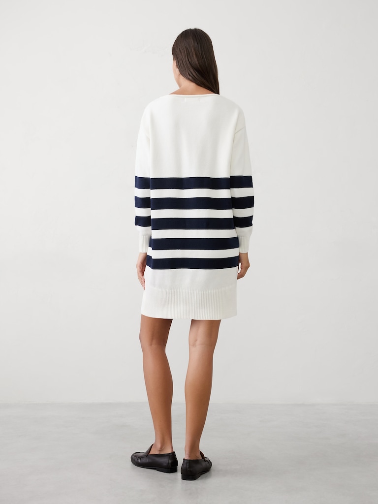 Boatneck Mini Sweater Dress