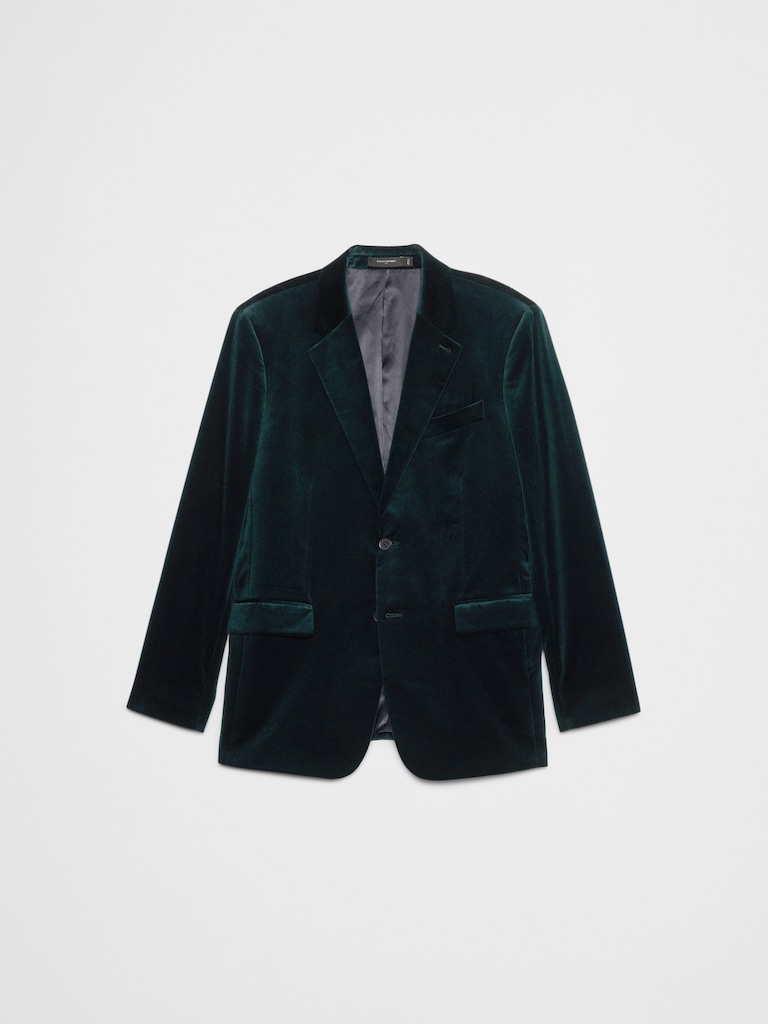Tailored-Fit Velvet Jacket