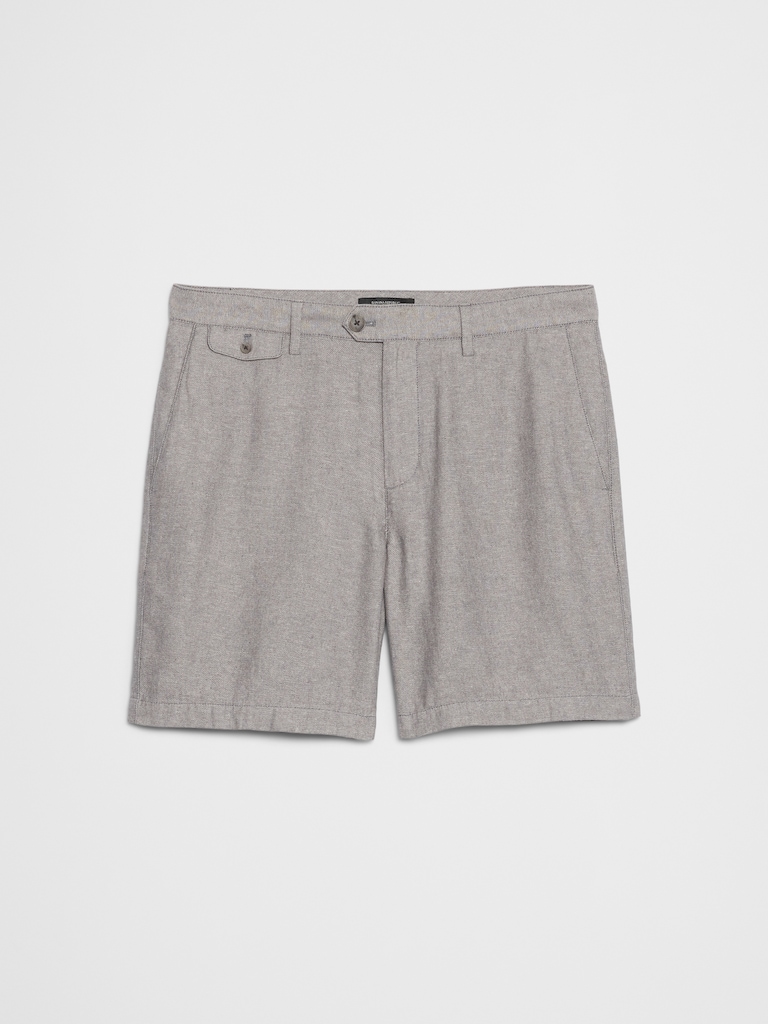 Slim-Fit 7" Linen-Blend Short