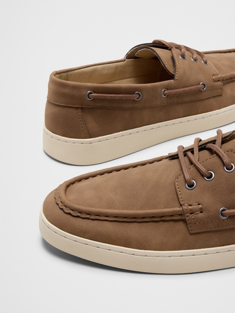 Vegan Suede Boat Shoe