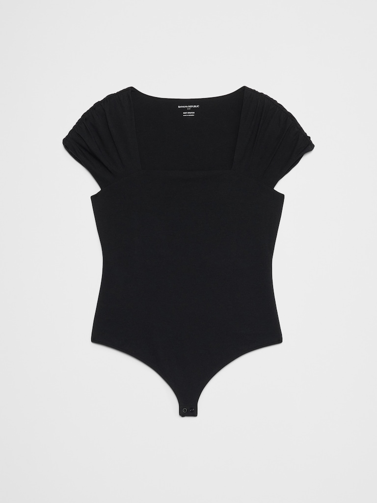 New Soft Stretch Square-Neck Bodysuit