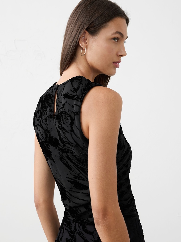 Velvet High-Neck Top