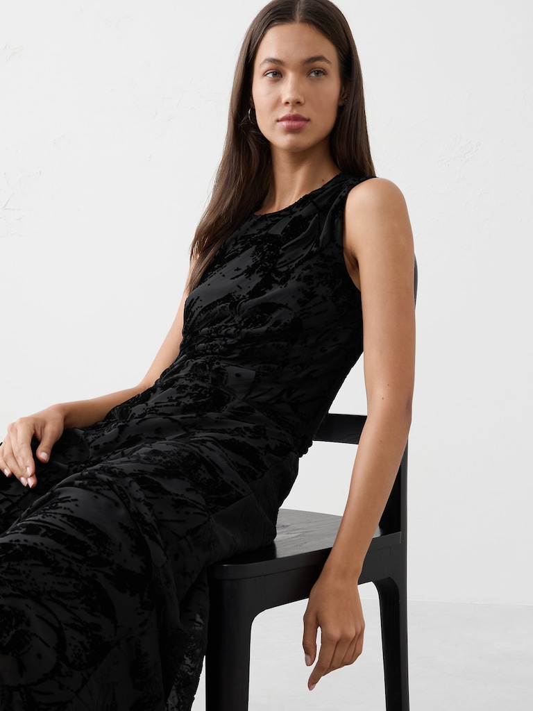 Velvet High-Neck Top