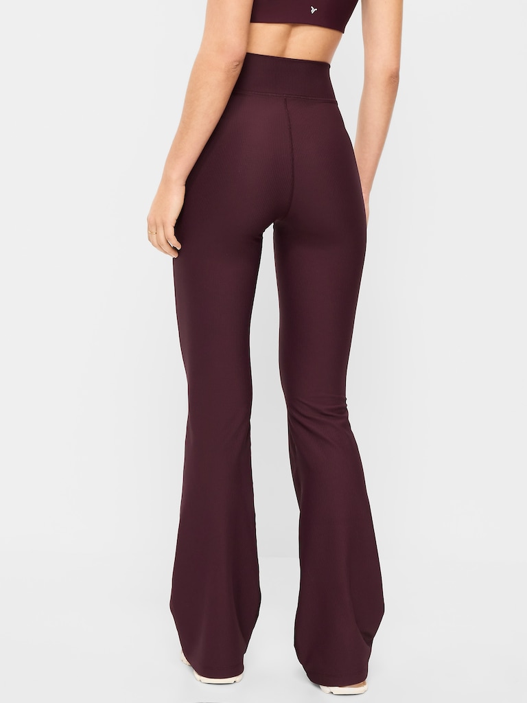 Extra High-Waisted PowerSoft Rib Flare Leggings