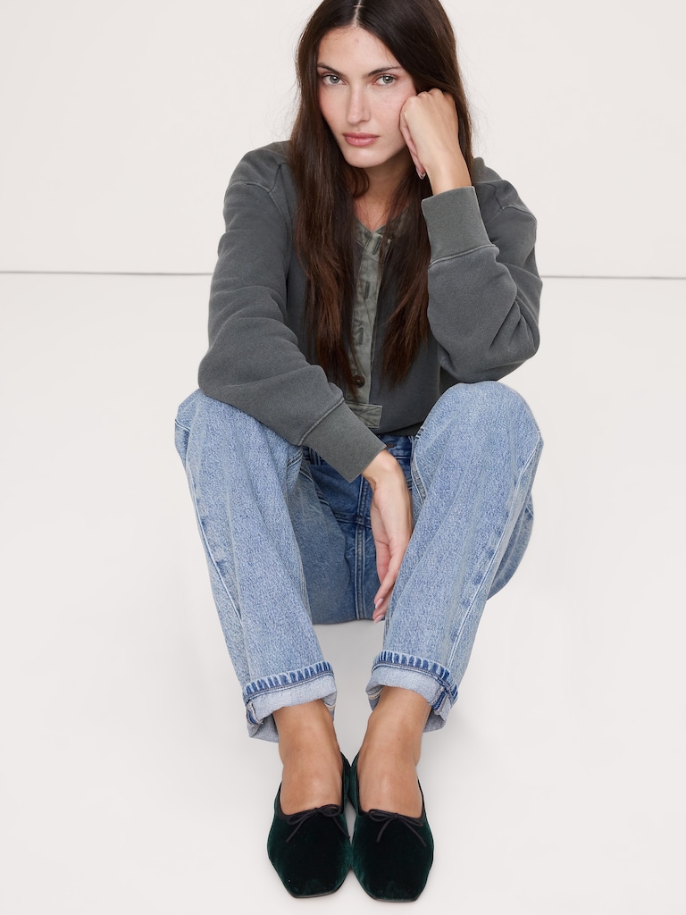 Jada Velvet Square-Toe Flat by Freda Salvador