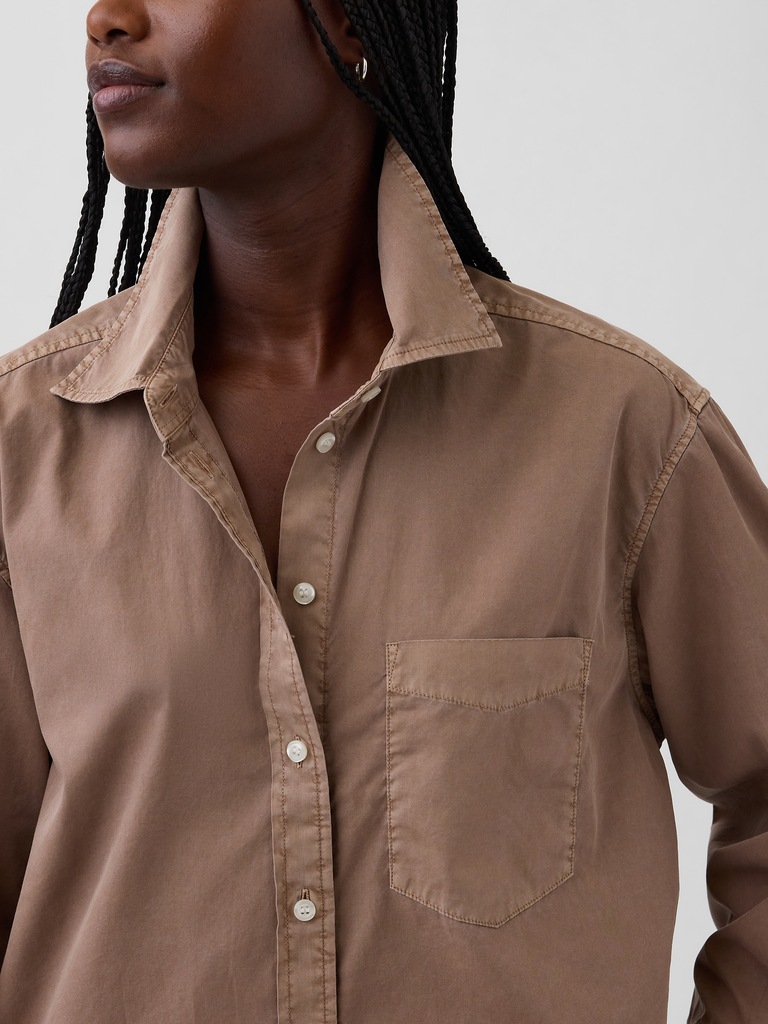 Organic Cotton Poplin Big Shirt