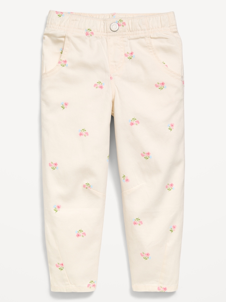 Printed Pull-On Barrel-Leg Pants for Toddler Girls