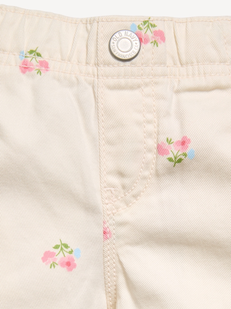 Printed Pull-On Barrel-Leg Pants for Toddler Girls