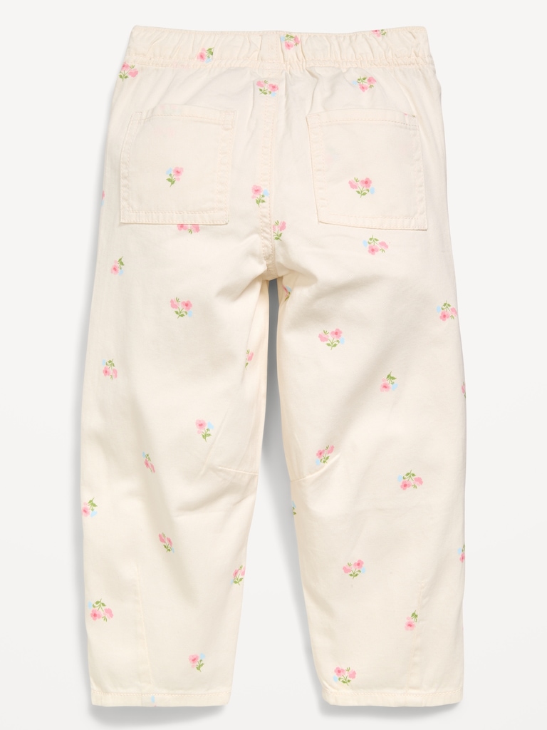 Printed Pull-On Barrel-Leg Pants for Toddler Girls