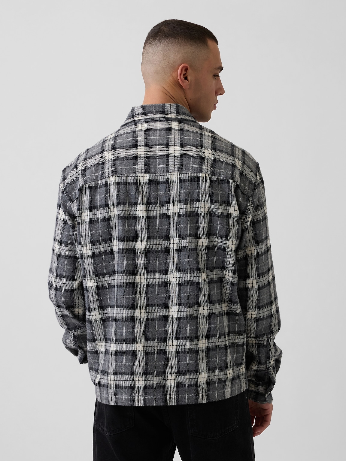 Organic Cotton Relaxed Flannel Shirt