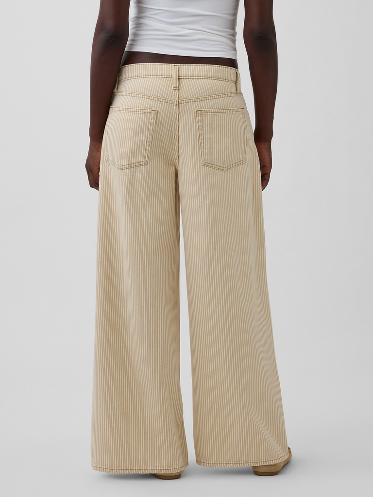 Low Slung Stripe Extra Baggy Jeans