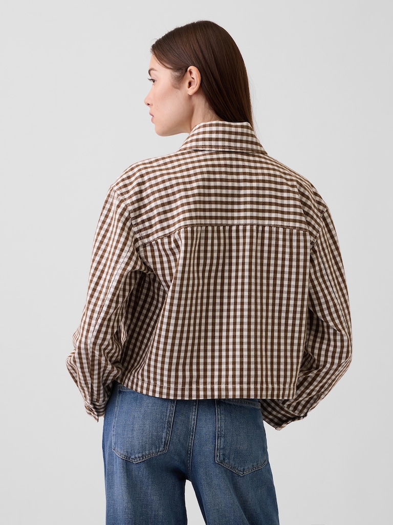 Relaxed Cropped Canvas Barn Jacket
