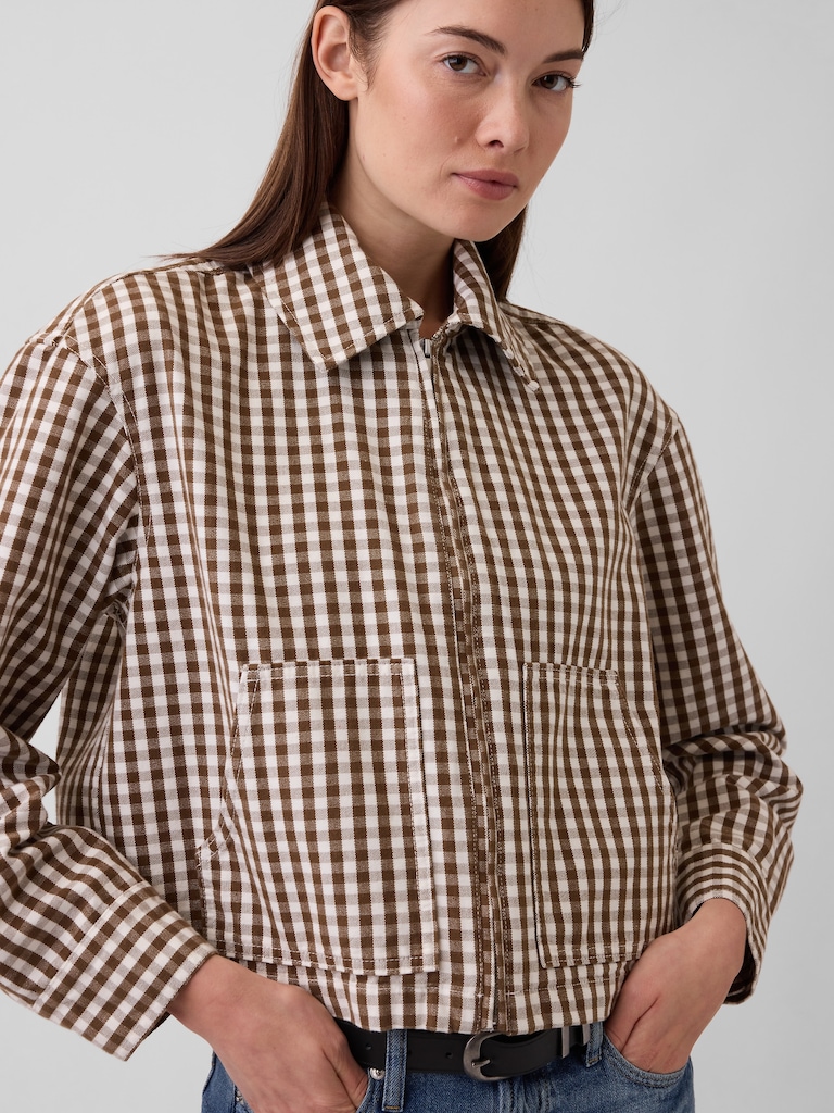 Relaxed Cropped Canvas Barn Jacket