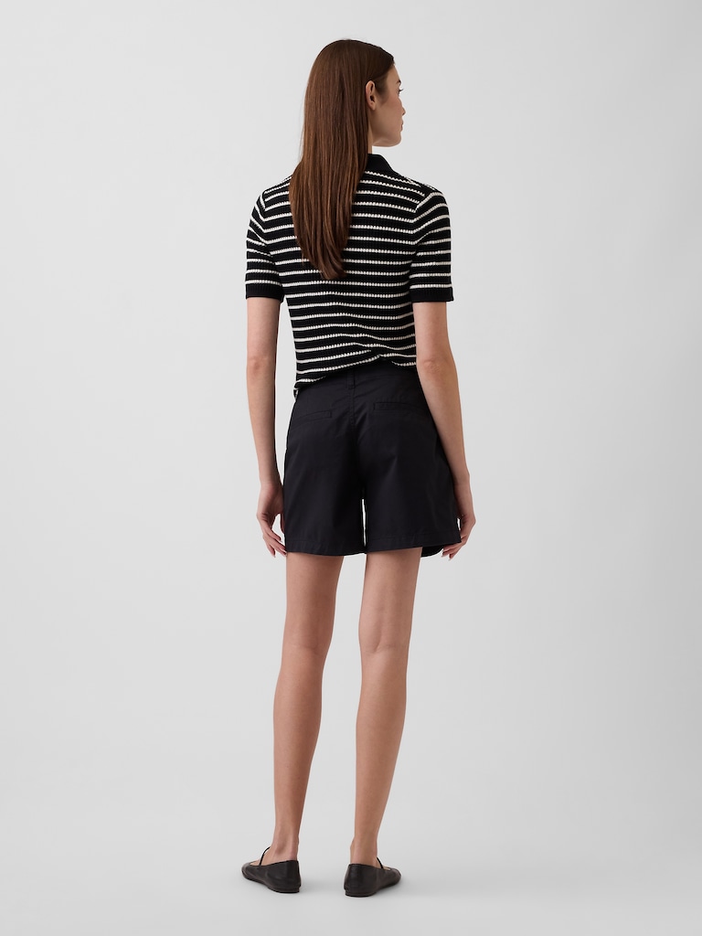 5" Mid Rise Downtown Khaki Shorts