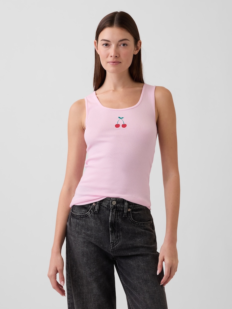 Gap Logo Ribbed Tank Top