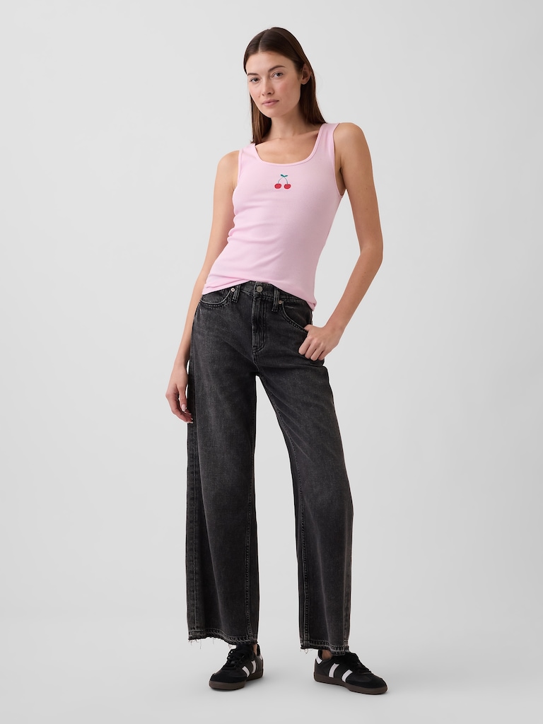 Gap Logo Ribbed Tank Top