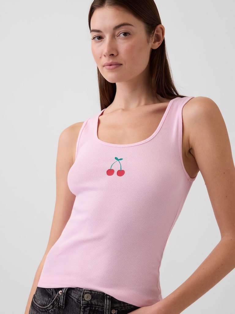 Gap Logo Ribbed Tank Top
