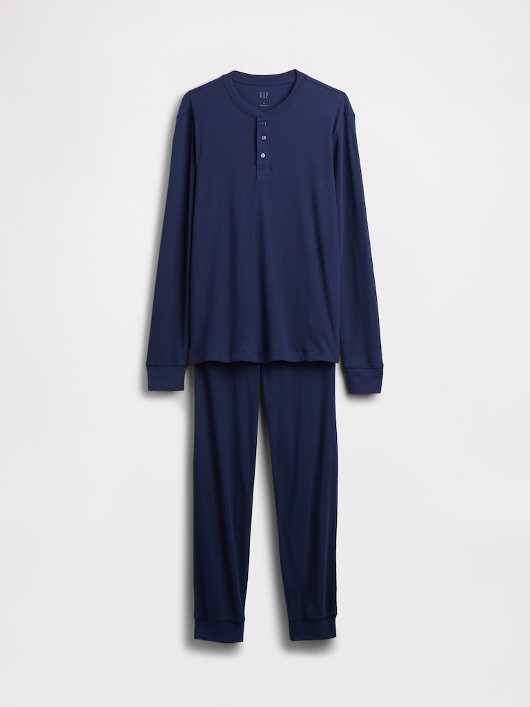 Waffle Henley PJ Set
