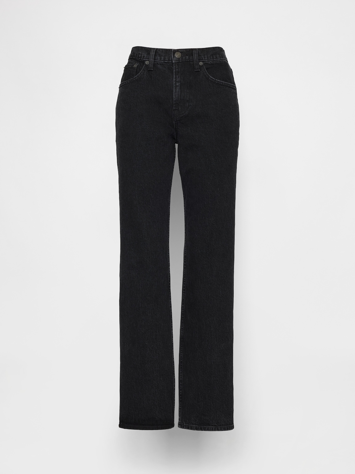 Mid Rise Straight Jeans
