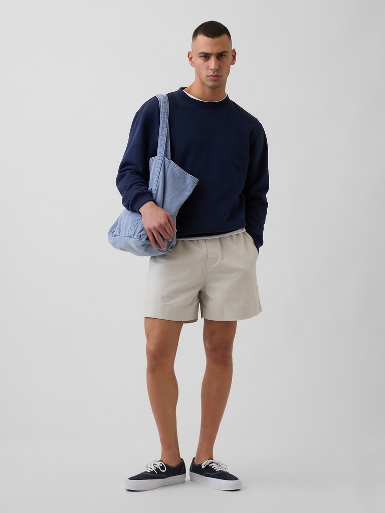 5.5" Linen-Blend Relaxed Shorts
