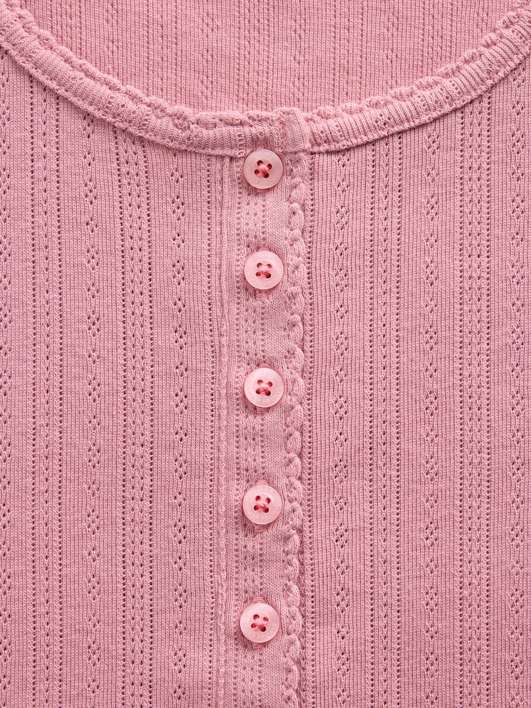 Gap × Summer Fridays Pointelle Henley PJ Top