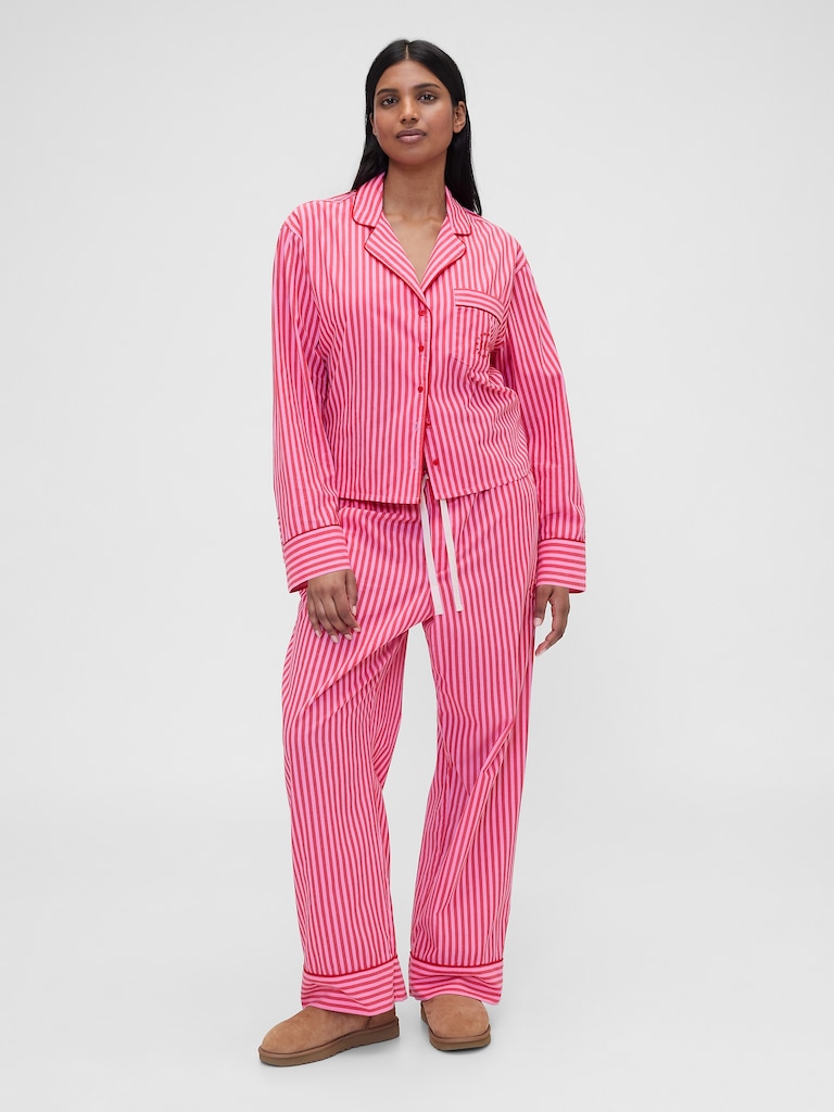 Gap × Summer Fridays Relaxed Poplin Stripe PJ Shirt