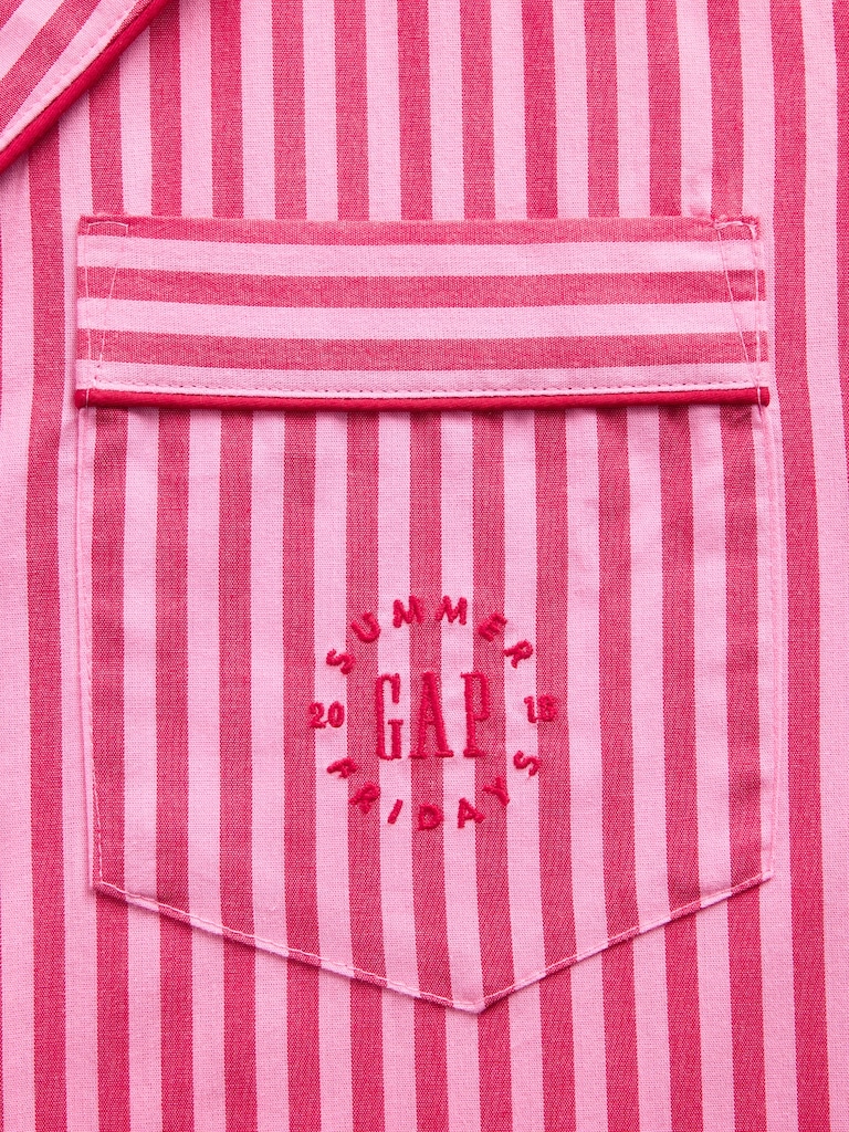 Gap × Summer Fridays Relaxed Poplin Stripe PJ Shirt