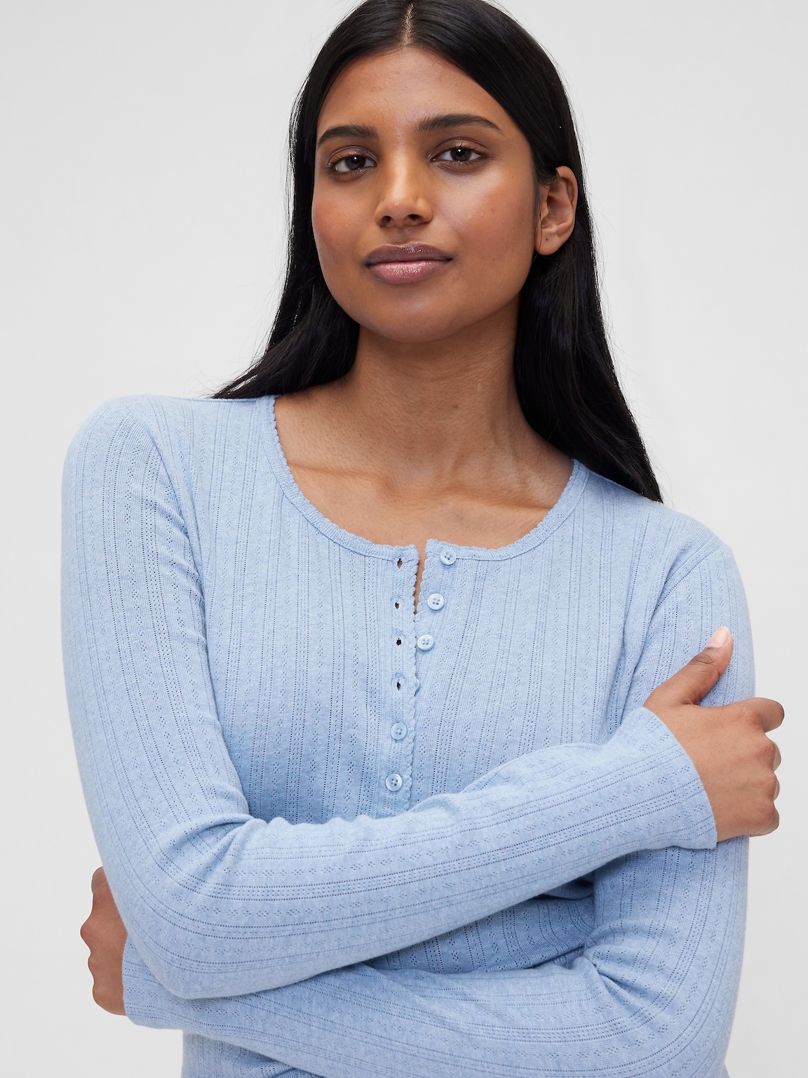 Gap × Summer Fridays Pointelle Henley PJ Top