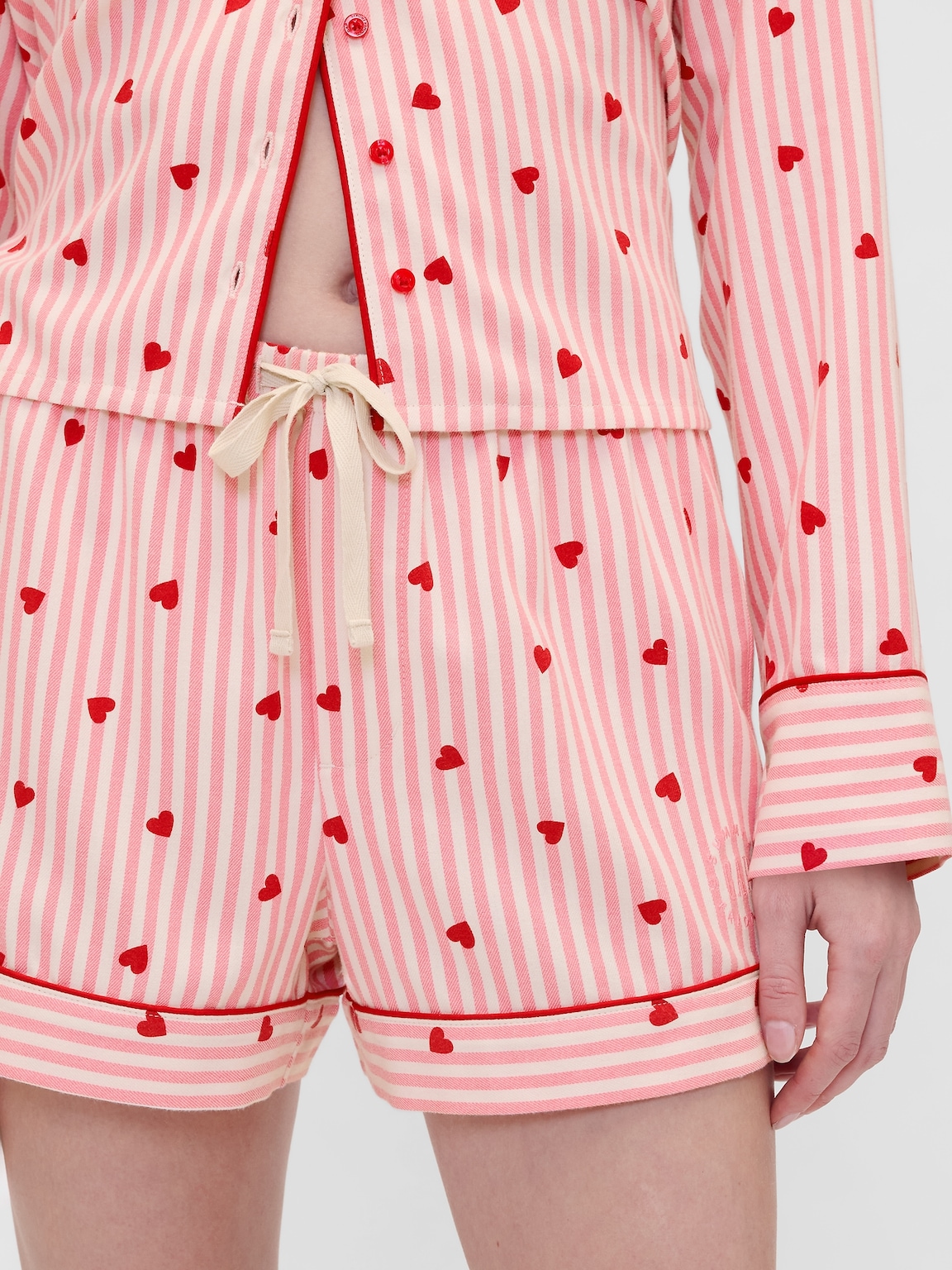 Gap × Summer Fridays Flannel Hearts PJ Boxer Shorts