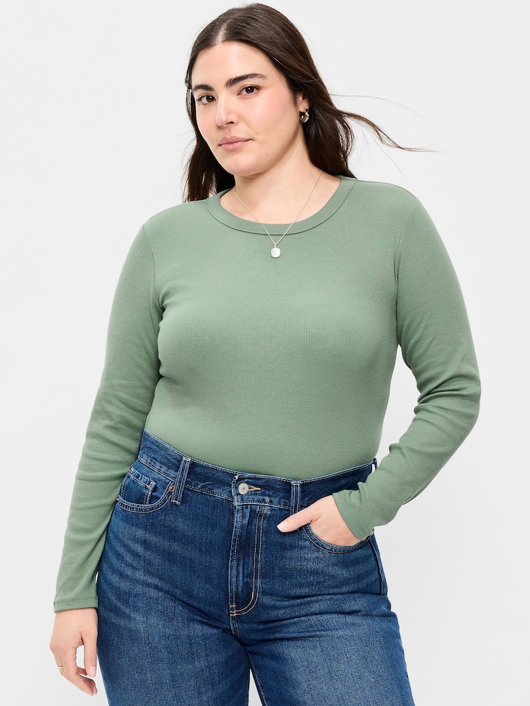 Snug Long-Sleeve Crew-Neck T-Shirt