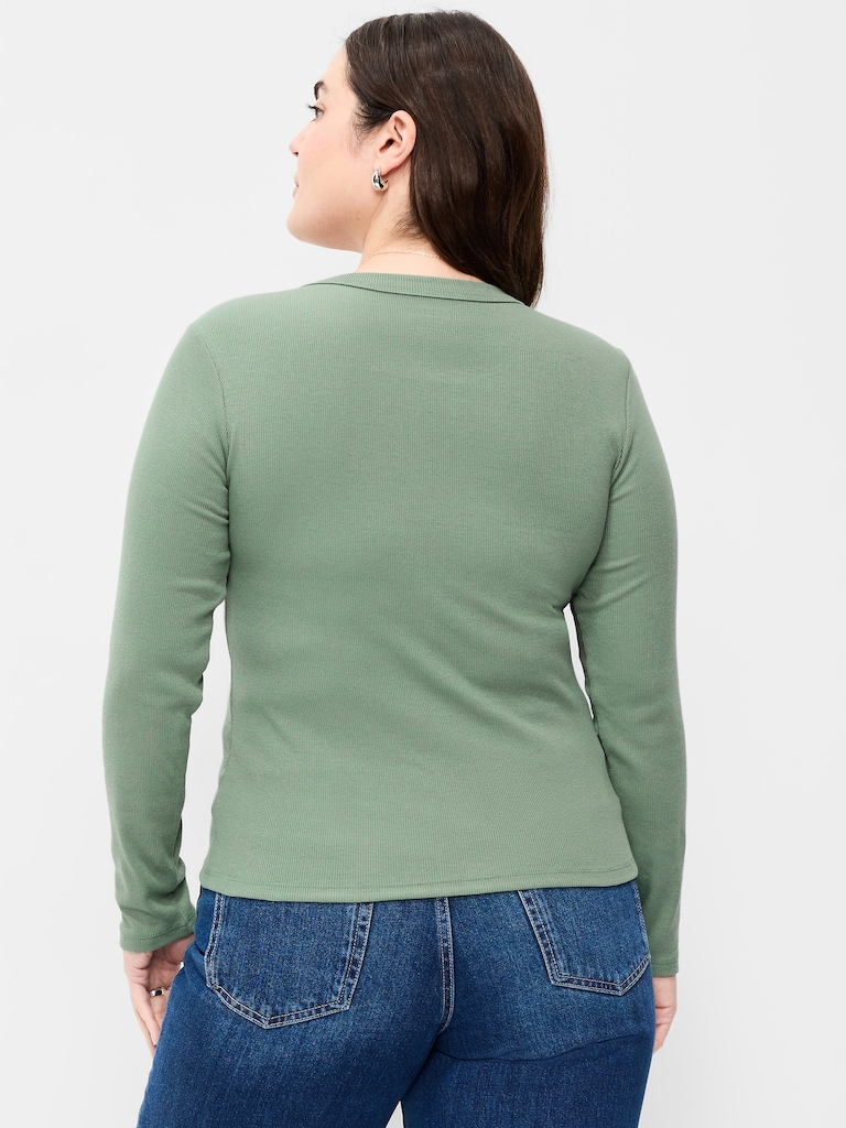 Snug Long-Sleeve Crew-Neck T-Shirt