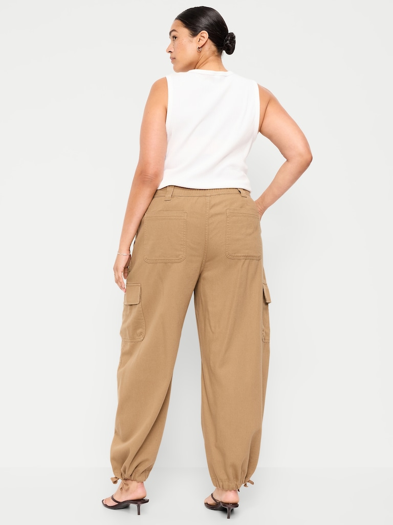 Twill Barrel Cargo Pants