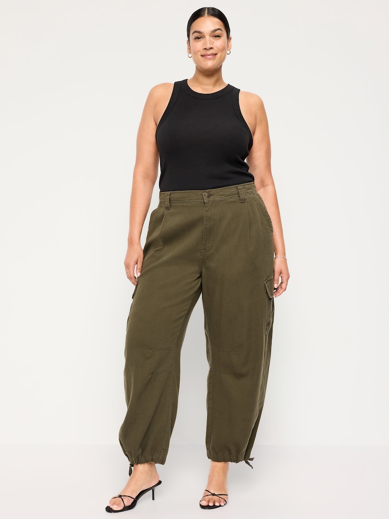 Twill Barrel Cargo Pants