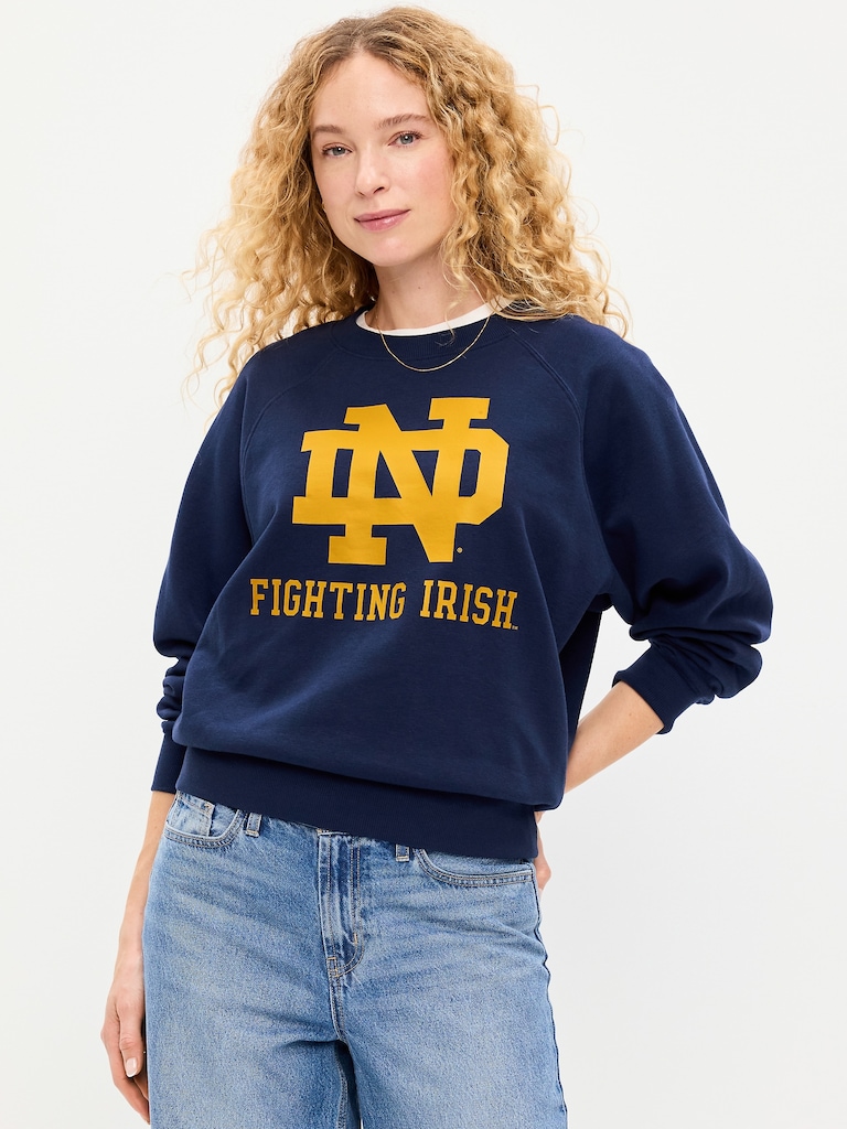 College Crew-Neck Sweatshirt for Women