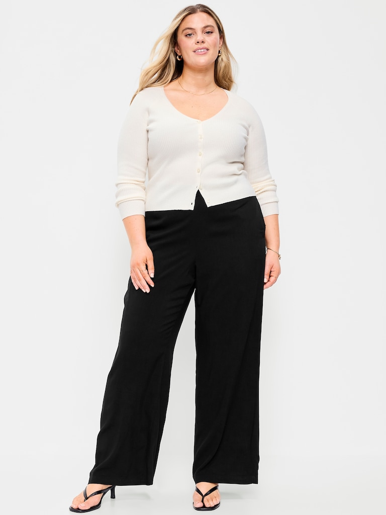 High-Waisted Playa Wide-Leg Pants