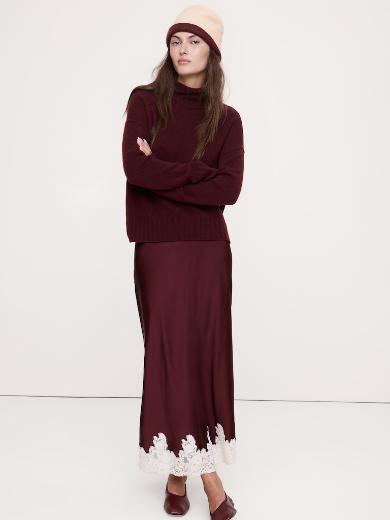 Reversible Brushed Wool-Cashmere Beanie