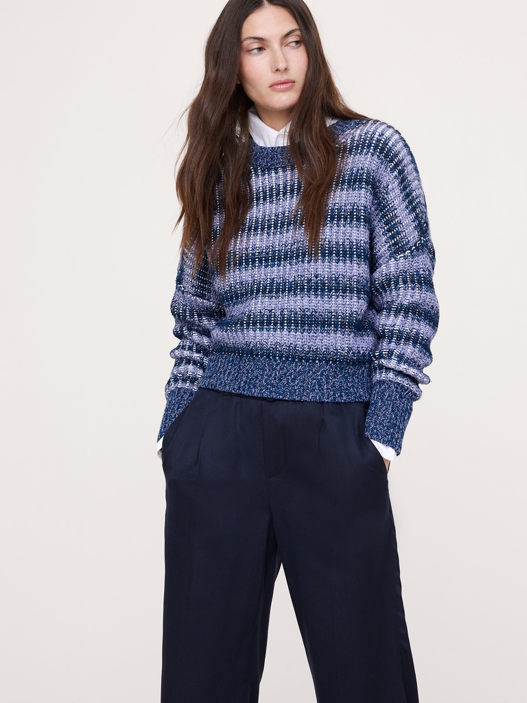 Chunky Cotton Crew-Neck Sweater