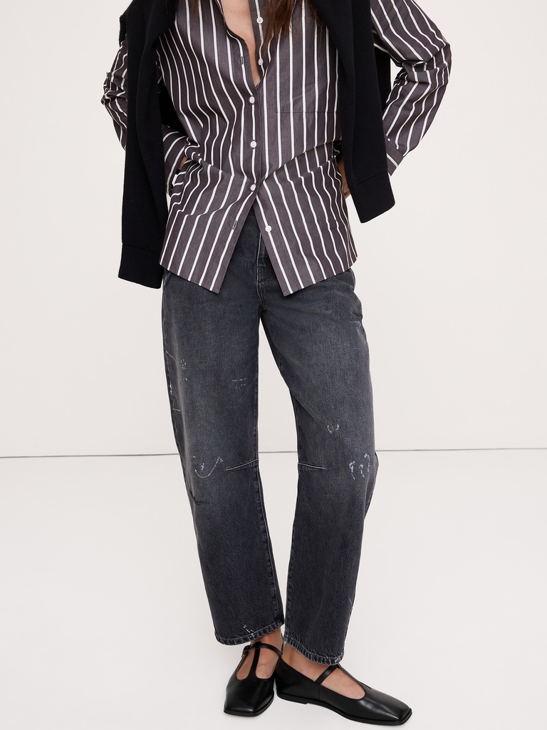 Italian Leather Square-Toe Mary Jane Flats