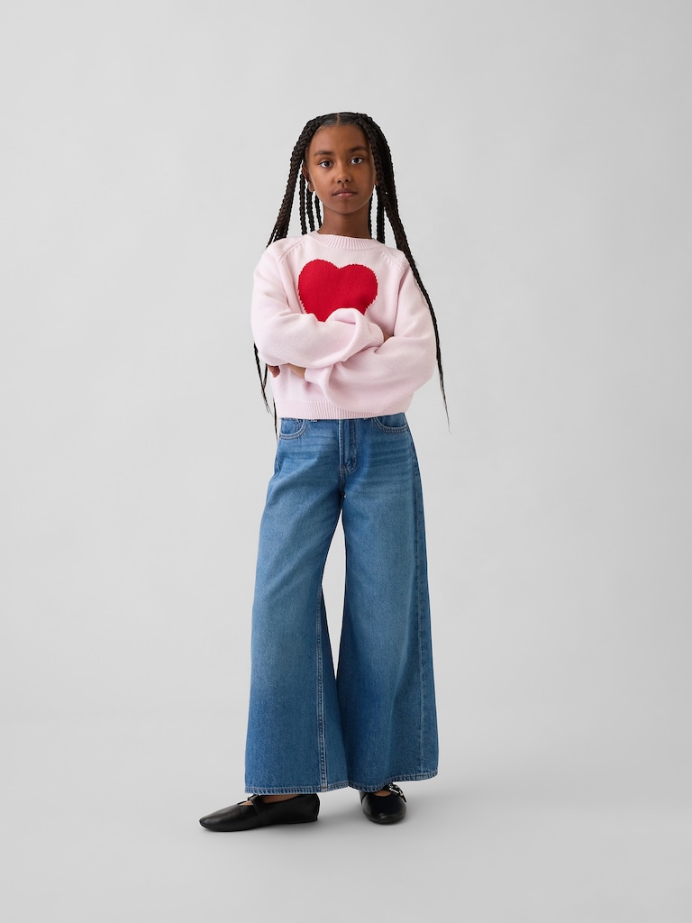 Kids Relaxed Graphic Crewneck Sweater