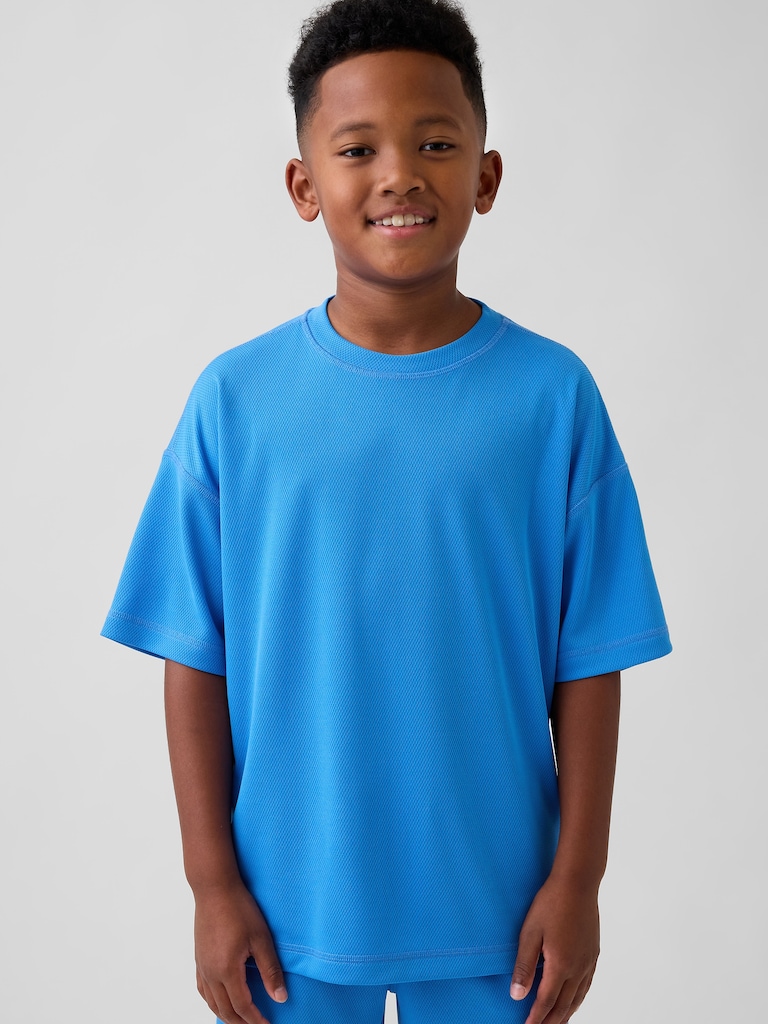 Kids GapFit Tech Recycled Mesh T-Shirt