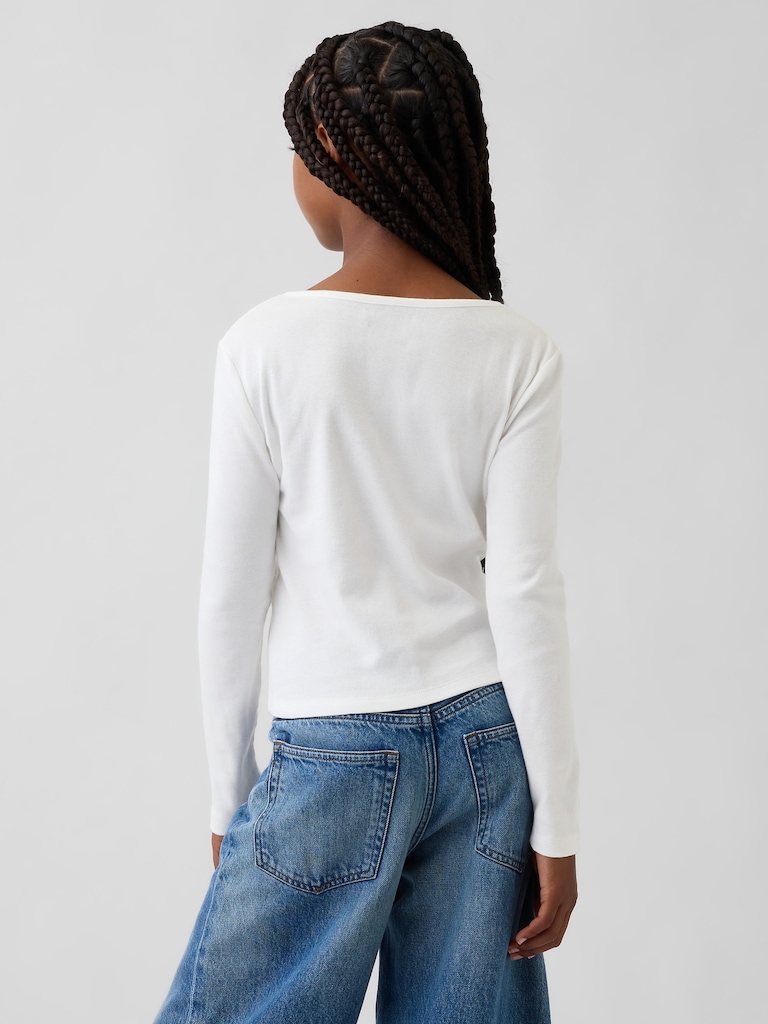 Kids Cross Front Bow T-Shirt