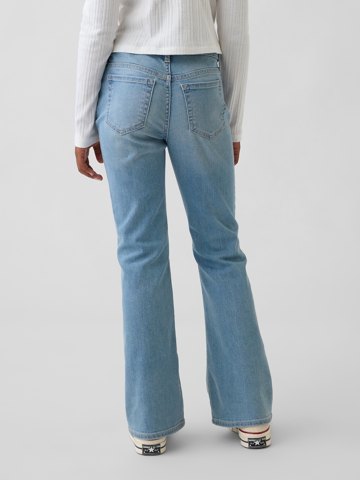 Kids High Rise Lace-Up '70s Flare Jeans