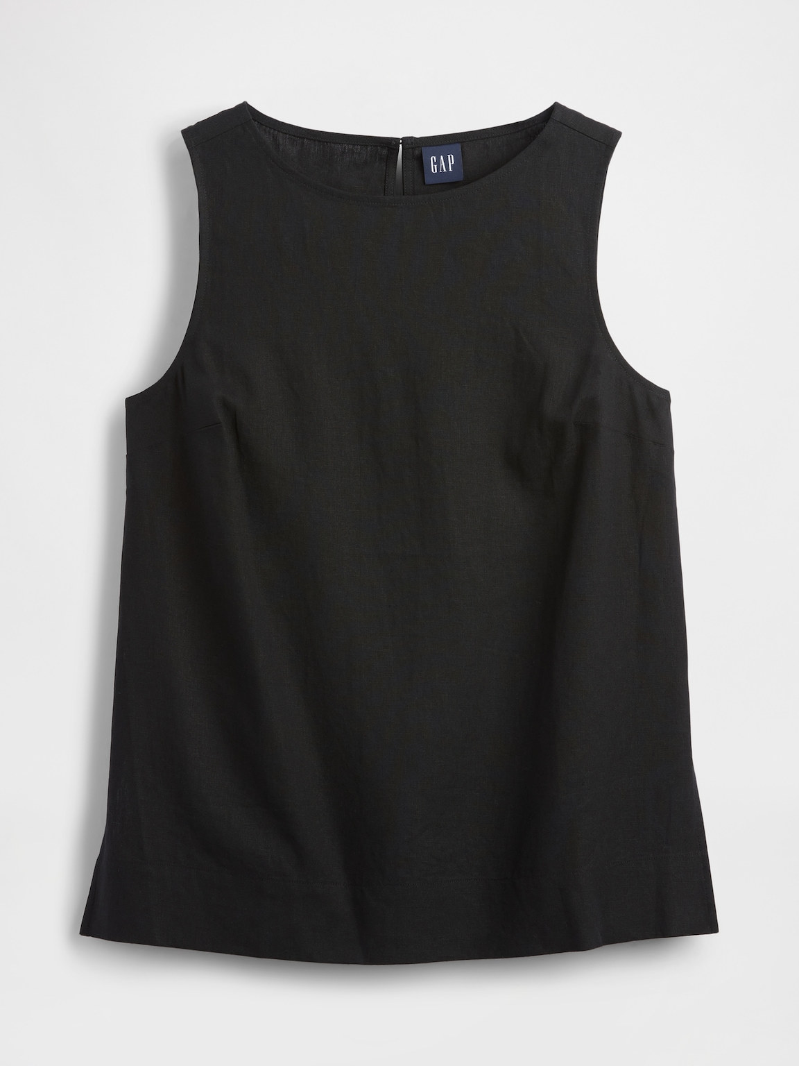 Linen-Blend Shell Tank Top