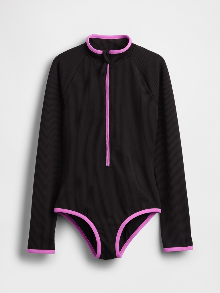 Kids Rash Guard One-Piece Swimsuit