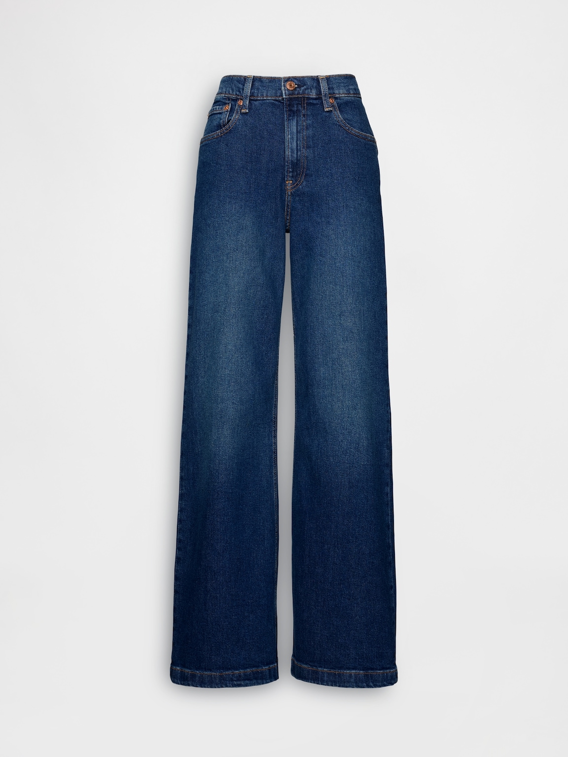 High Rise Stride Wide-Leg Jeans